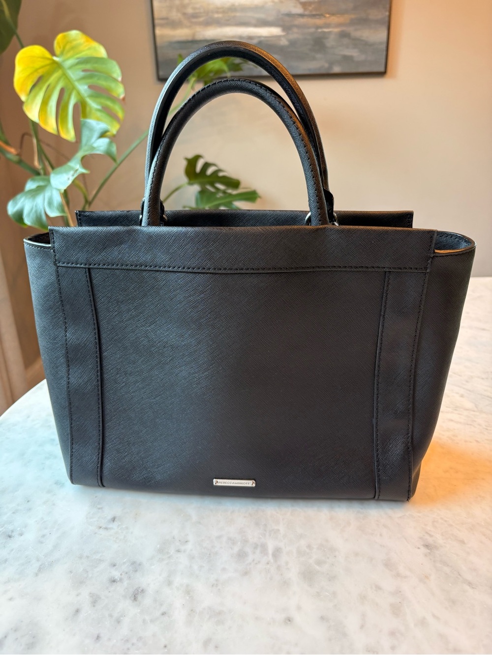 Rebecca Minkoff Black Leather Tote Bag